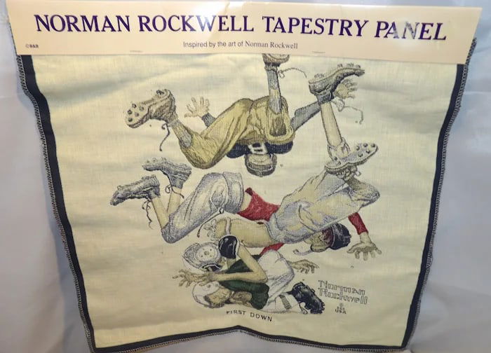 Norman Rockwell Tapestry Panel Oakhurst Textiles (Fishing) - 3