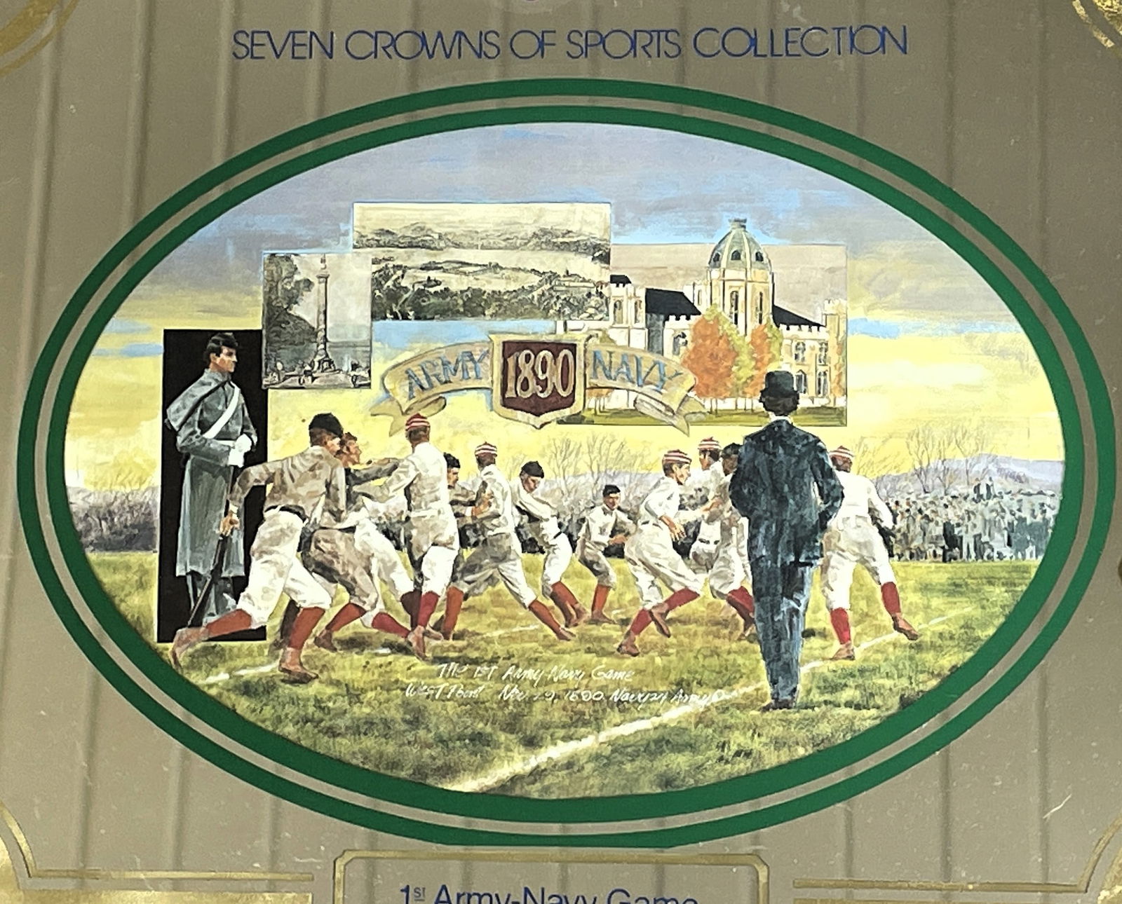 1970'S SEAGRAM'S SEVEN 7 CROWN TINKER EVERS & CHANCE BAR BASEBALL MIRROR - 2