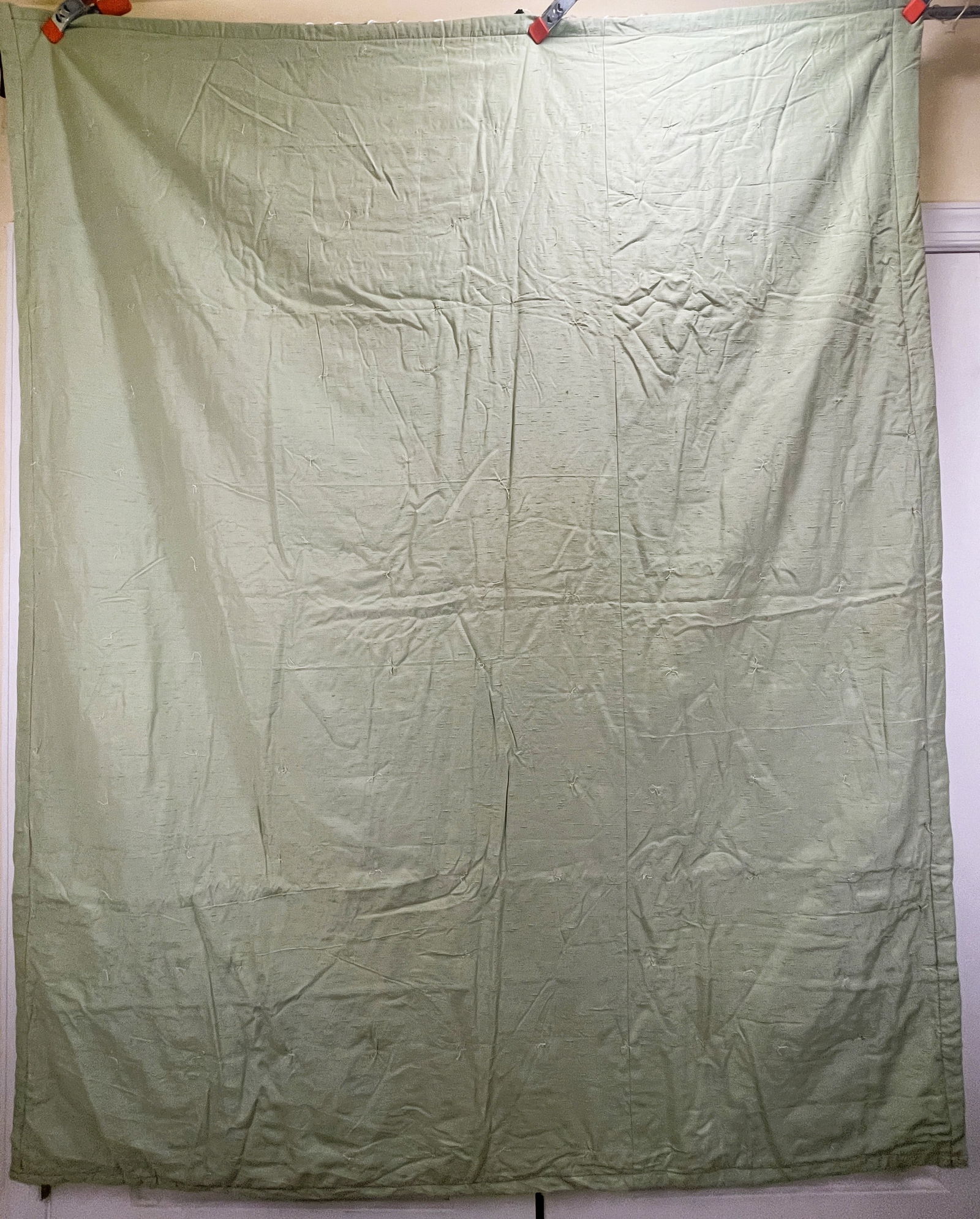 Vintage Patchwork Quilt Checkerboard Design, Sailing Ships Border 82" x 65" - 3