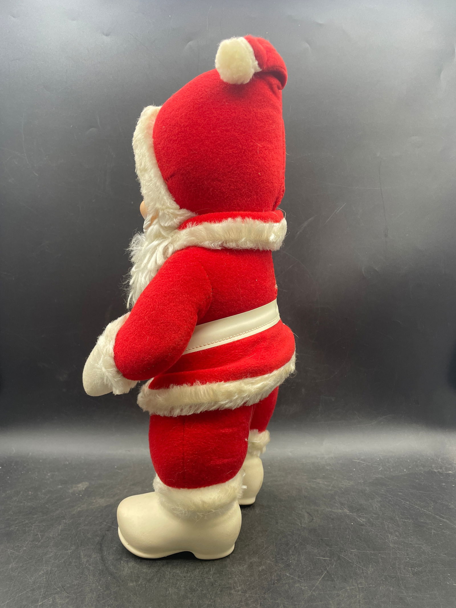 1950's Rushton Co. Plush Rubber Faced Santa Claus - 2