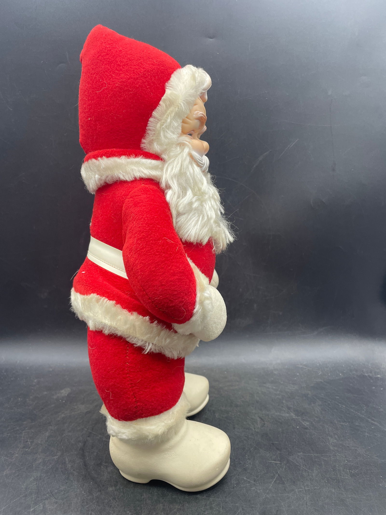 1950's Rushton Co. Plush Rubber Faced Santa Claus - 4