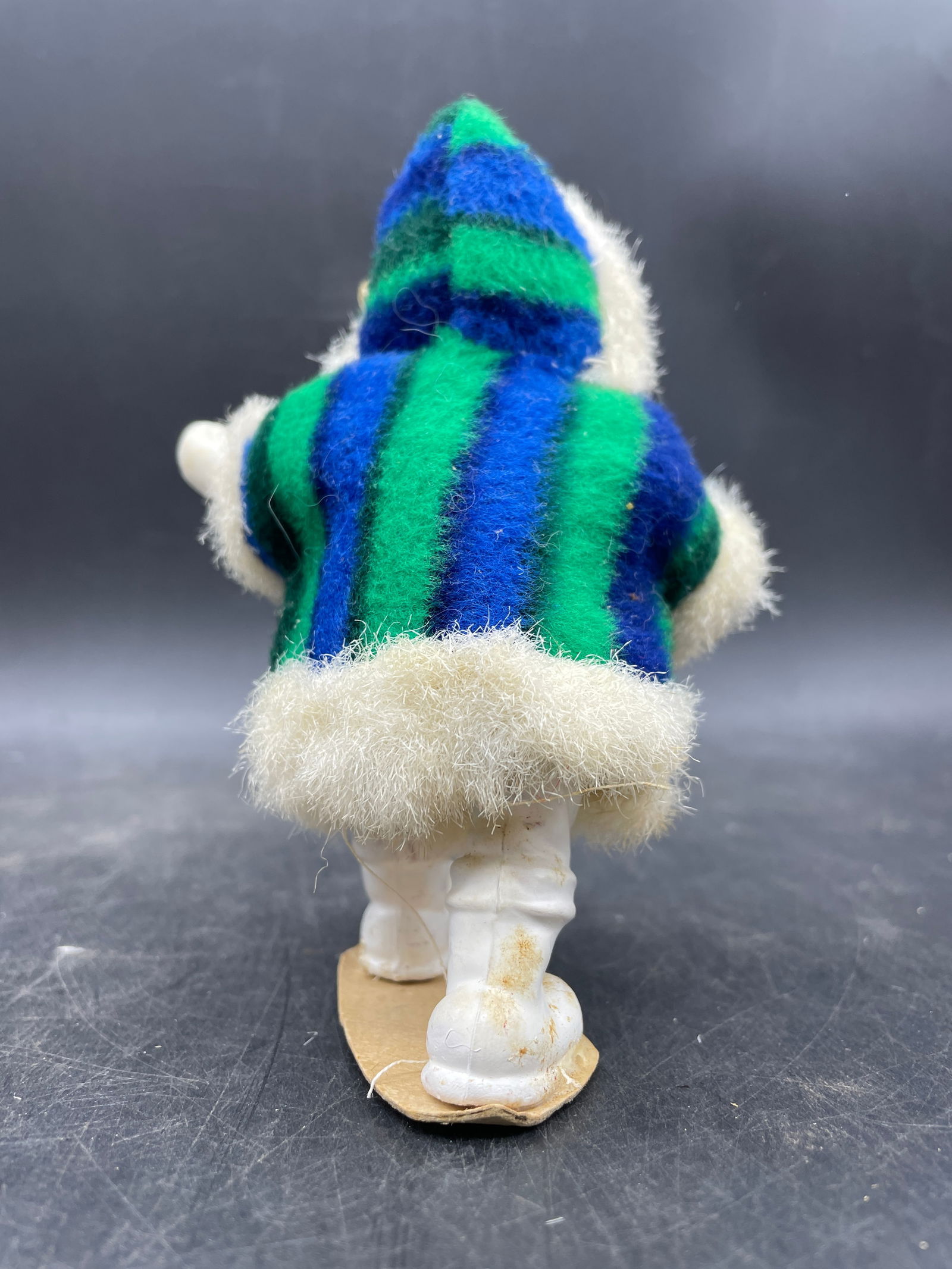 Vintage Belsnickle Molded Plastic with Fur Beard - 3