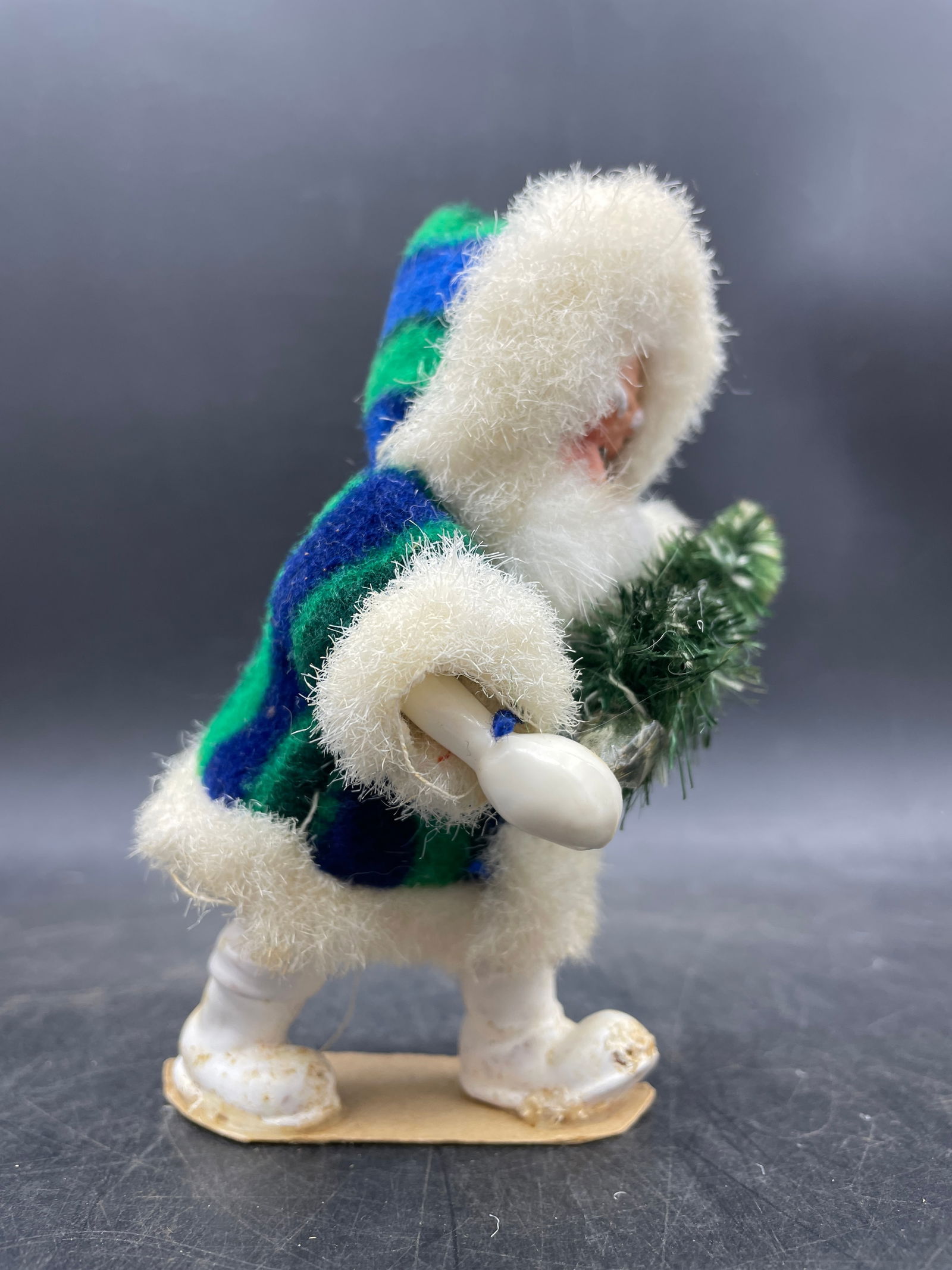 Vintage Belsnickle Molded Plastic with Fur Beard - 4