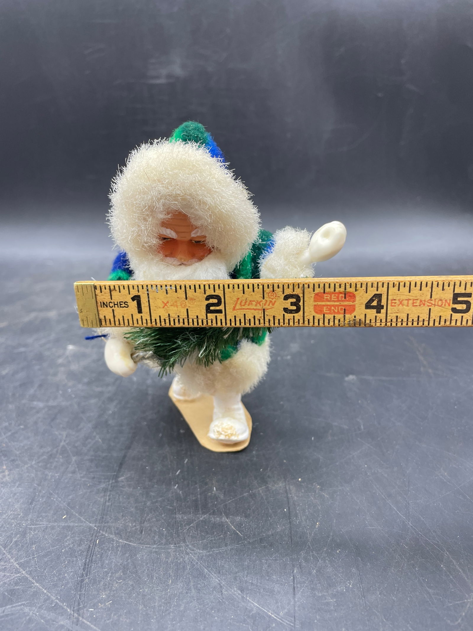 Vintage Belsnickle Molded Plastic with Fur Beard - 8