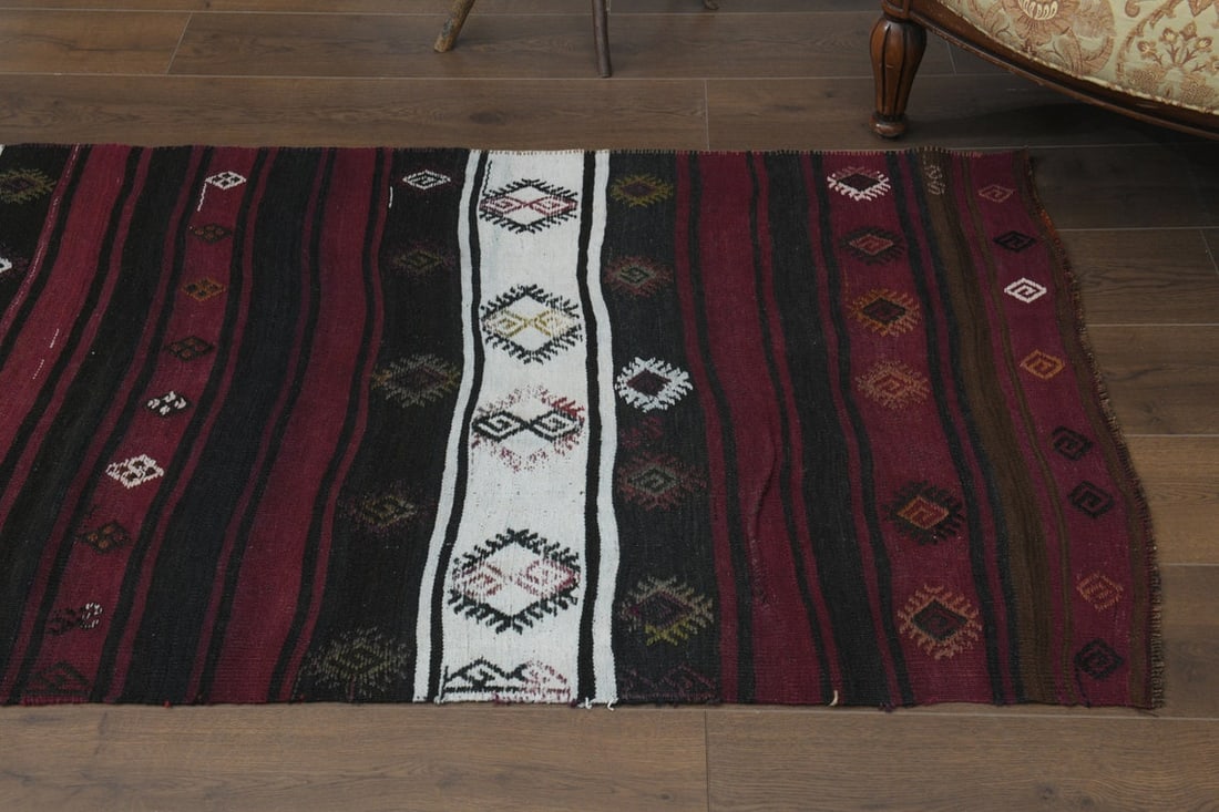 3.2x9.2 ft, STRIPED KILIM RUNNER - 6