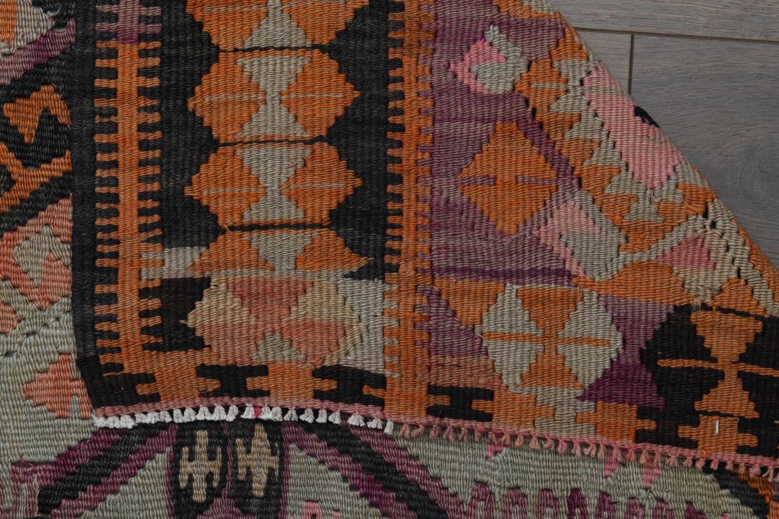 4'9x12'3 ft, COLORFUL KILIM RUNNER - 13
