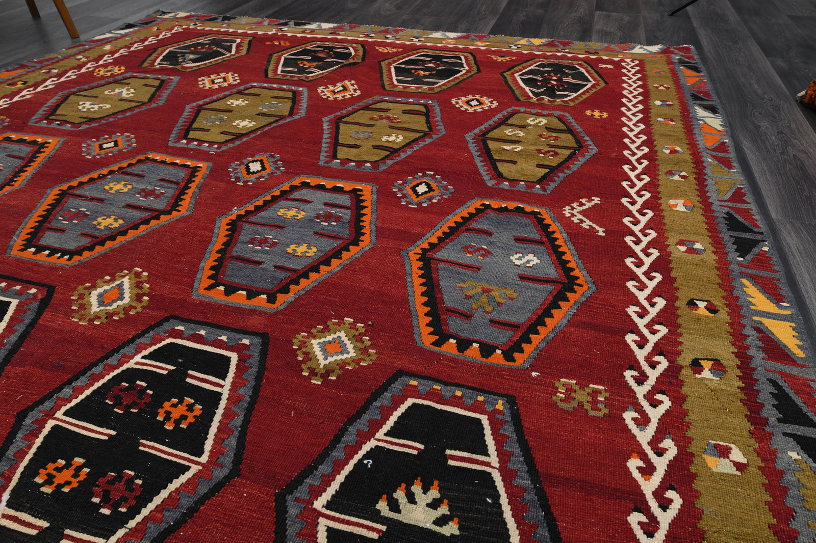 7.5x11.2 ft, VINTAGE Rug, - 12