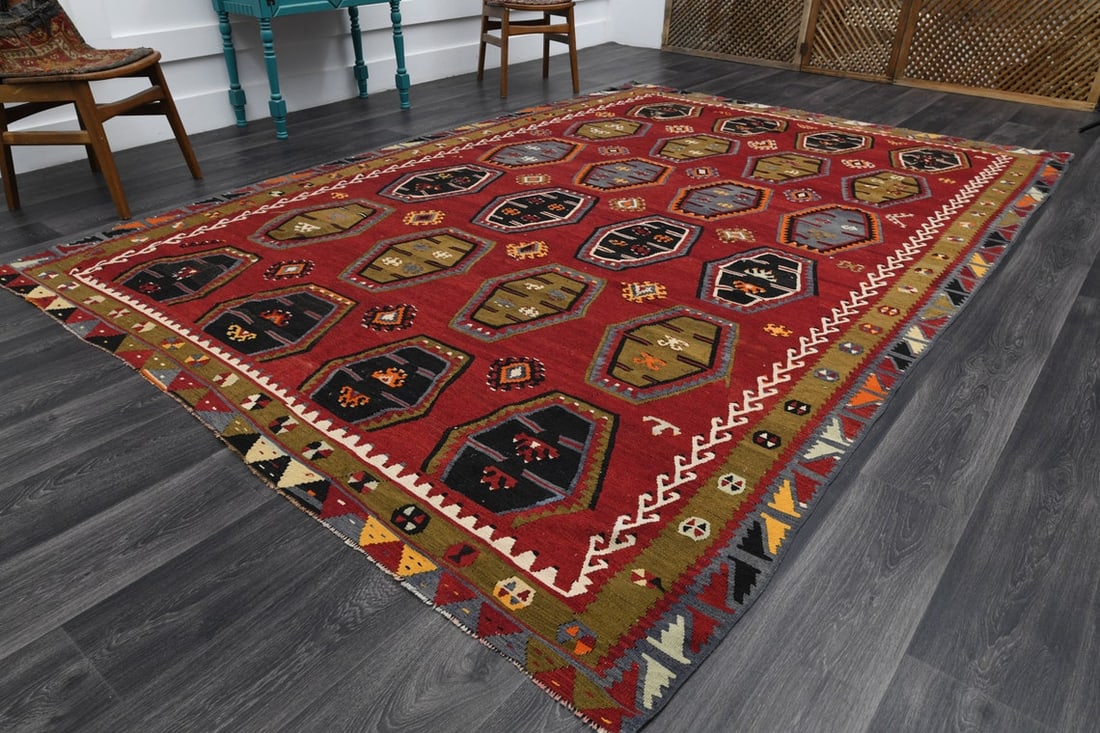 7.5x11.2 ft, VINTAGE Rug, - 3