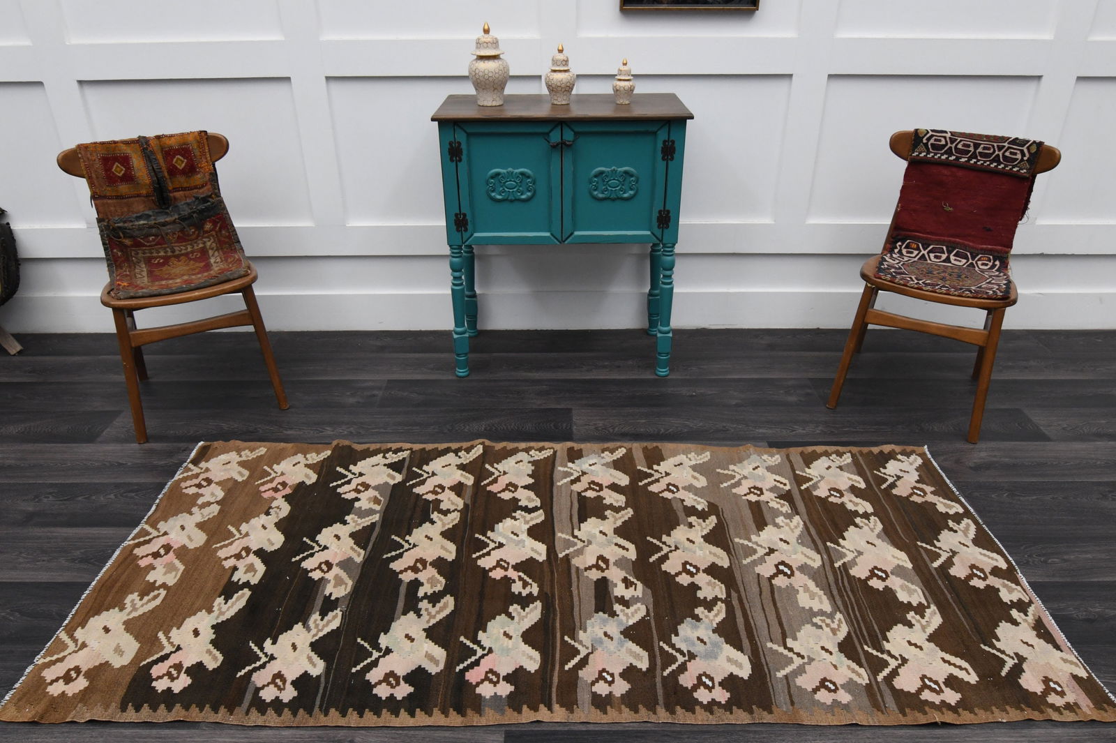 3x7.5 ft, TURKISH KILIM Runner - 11