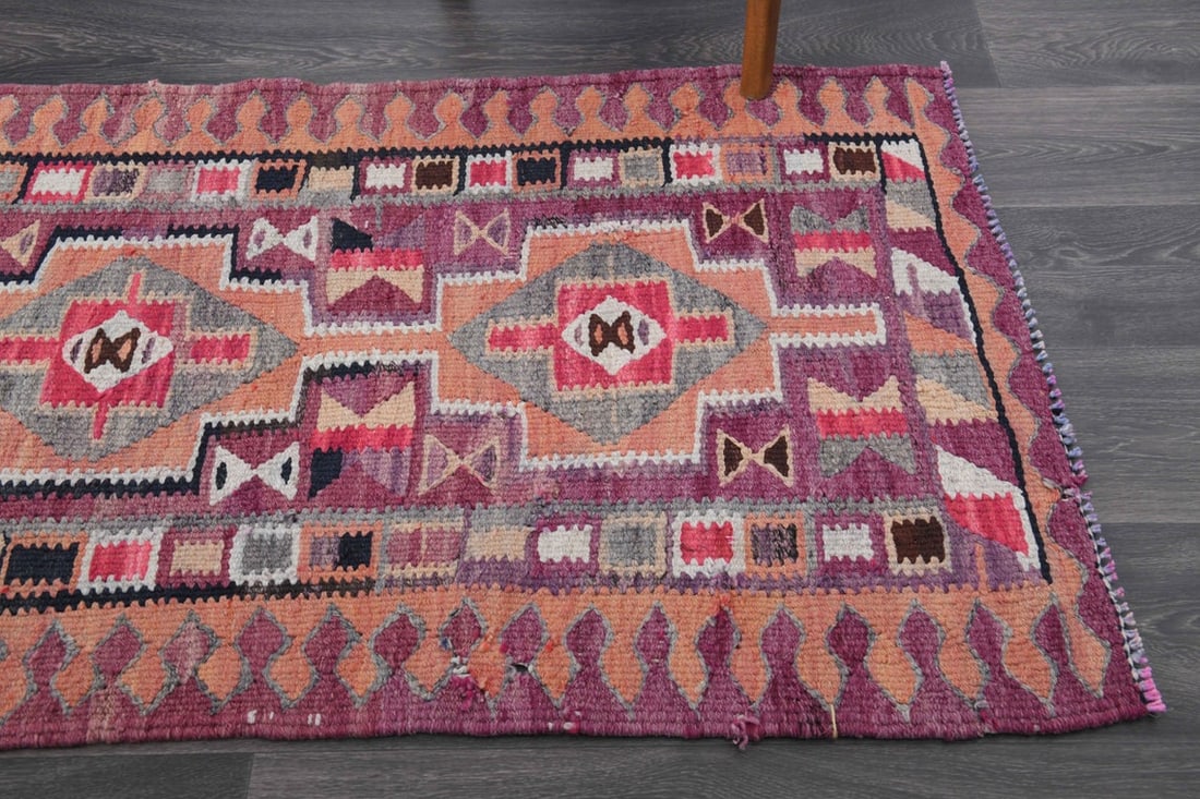 2.7x10 ft, TURKISH KILIM Runner - 5
