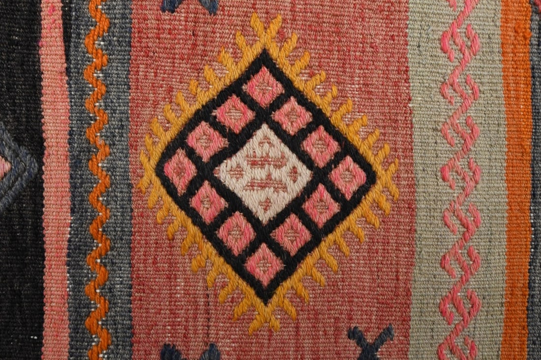 3.7x12.5 ft, TURKISH KILIM Runner - 7