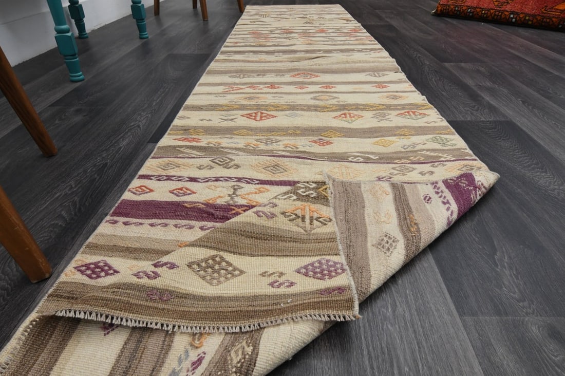 2.5x11.3 ft, TURKISH Rug Runner - 9