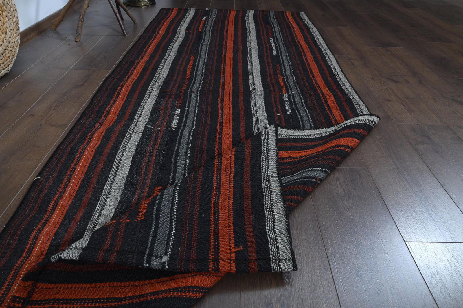 3'5x8'4 ft, COLORFUL STRIPED RUNNER - 14