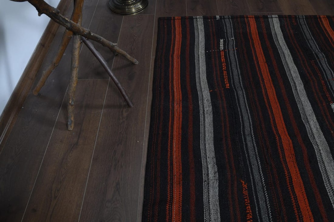 3'5x8'4 ft, COLORFUL STRIPED RUNNER - 2