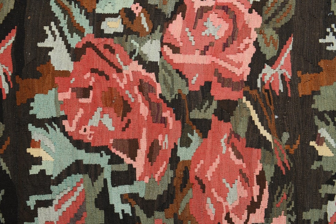 6'6x11'8 ft, PINK ROSES MOTIFS - 9