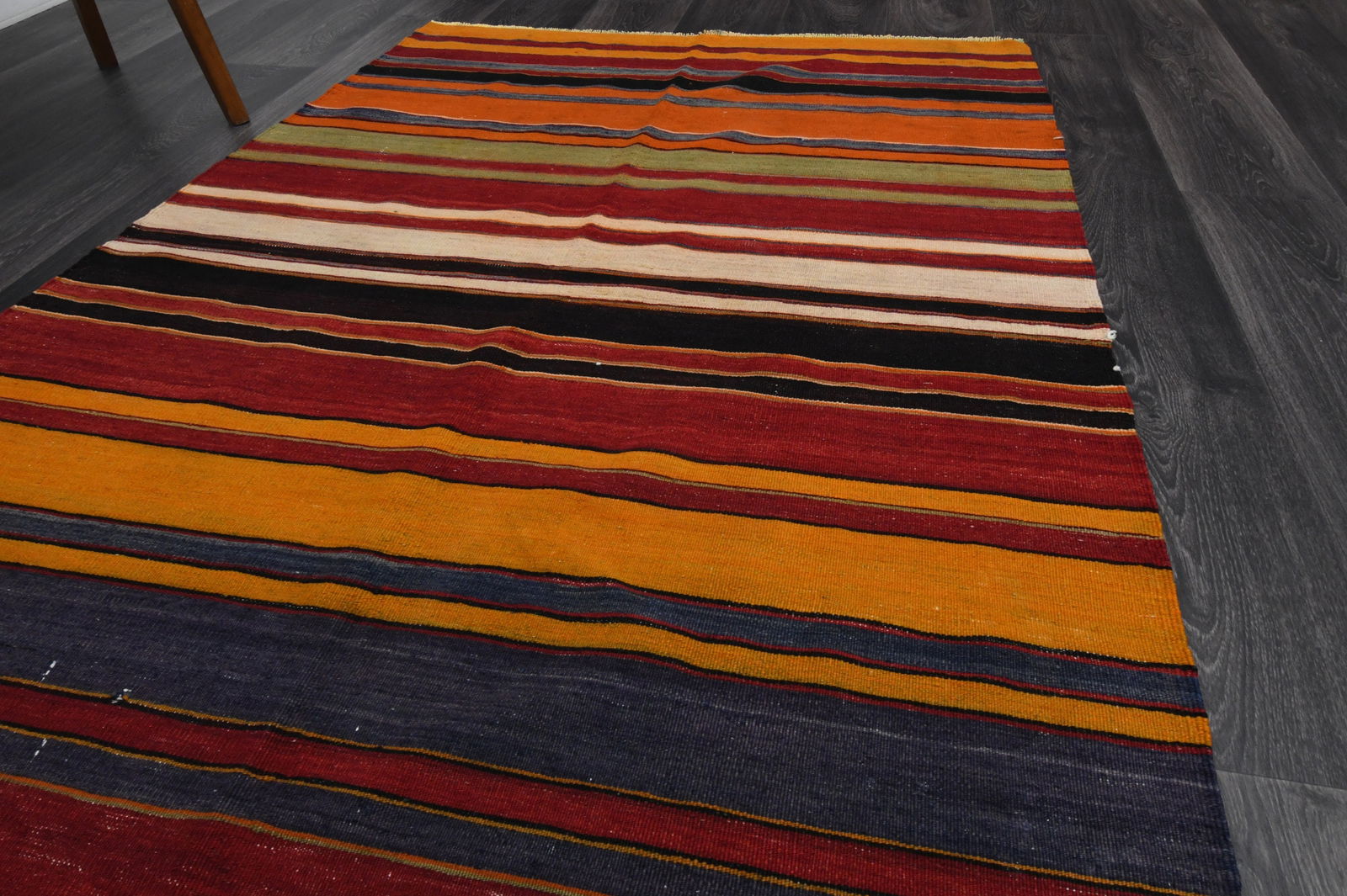 4x11.9 ft, TURKISH KILIM Runner - 12