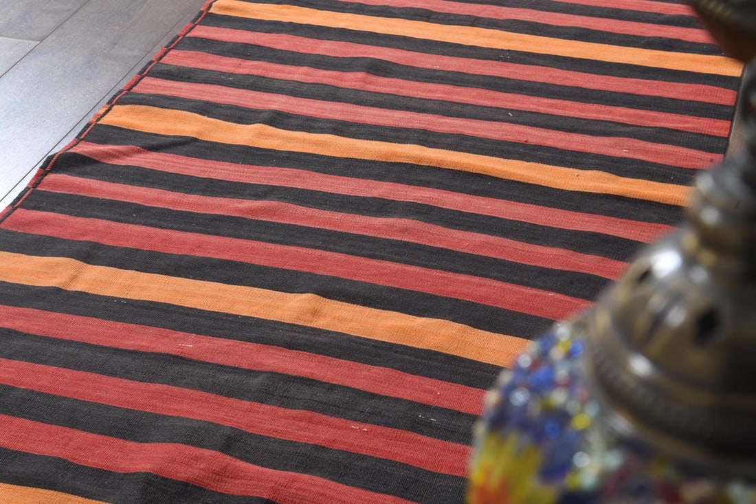 3.1x10.8 ft, STRIPED KILIM RUNNER - 2