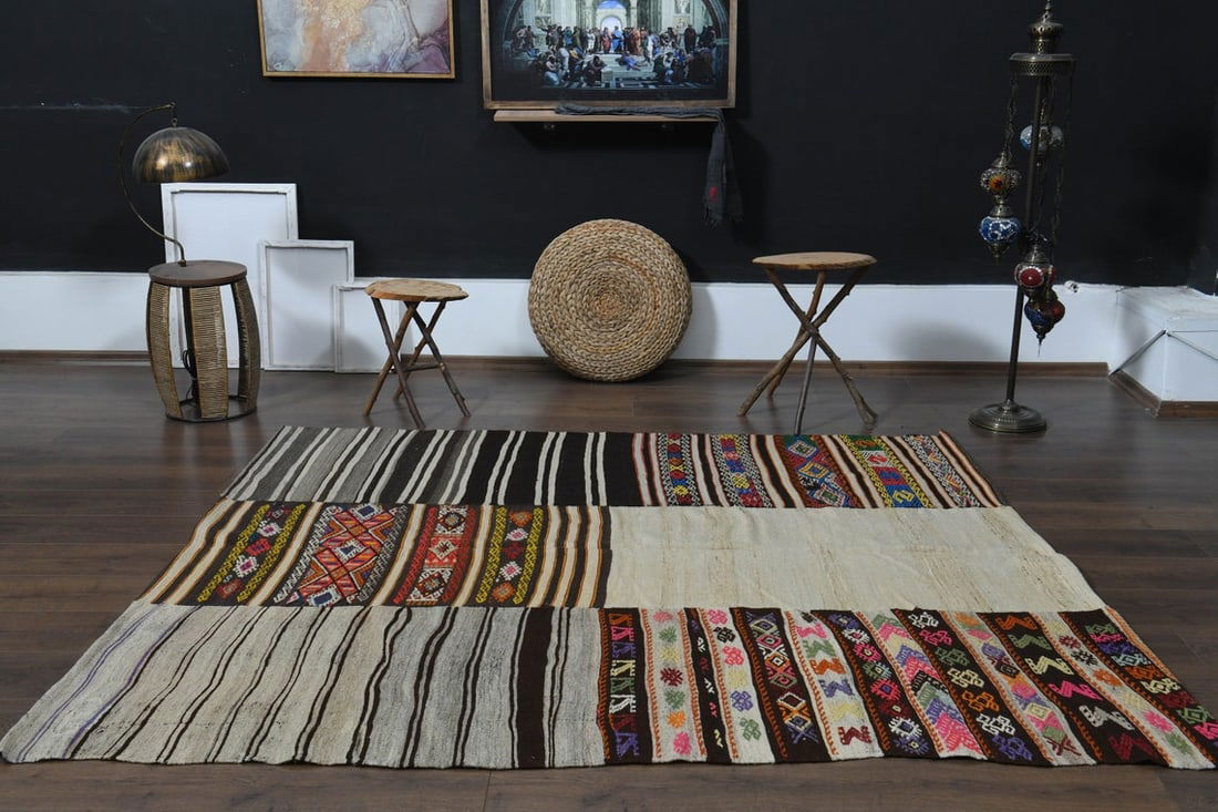6.5x7.5 ft, ANTIQUE KILIM RUG - 10