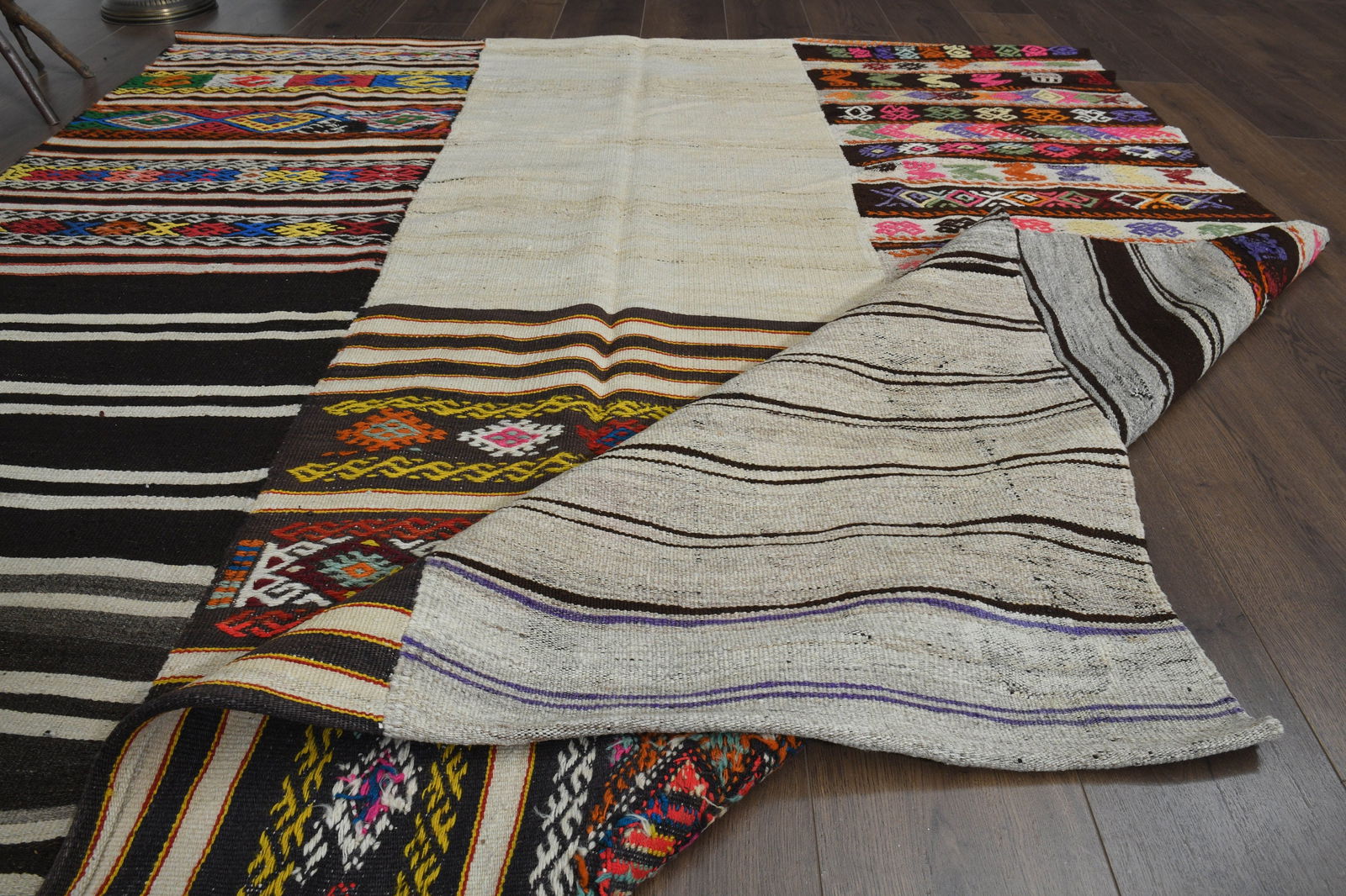 6.5x7.5 ft, ANTIQUE KILIM RUG - 12