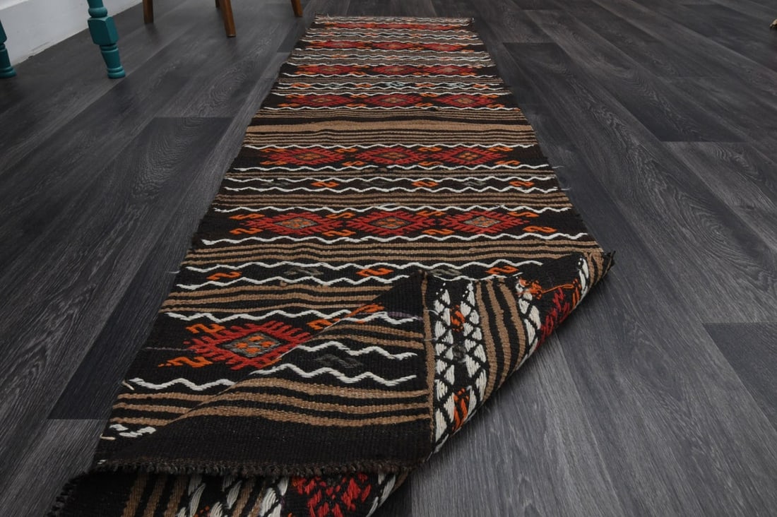 2.2x8.2 ft, TURKISH KILIM Runner - 9