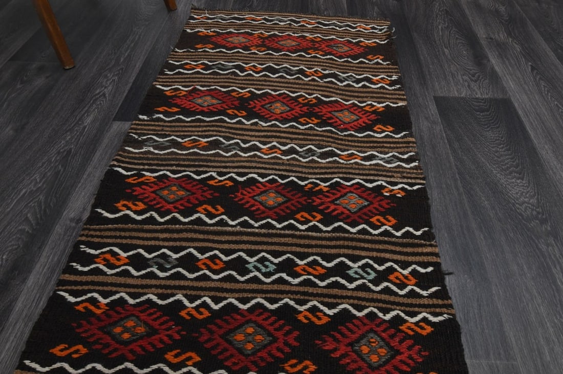 2.2x8.2 ft, TURKISH KILIM Runner - 4