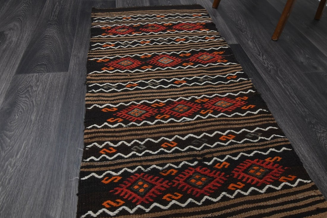 2.2x8.2 ft, TURKISH KILIM Runner - 5