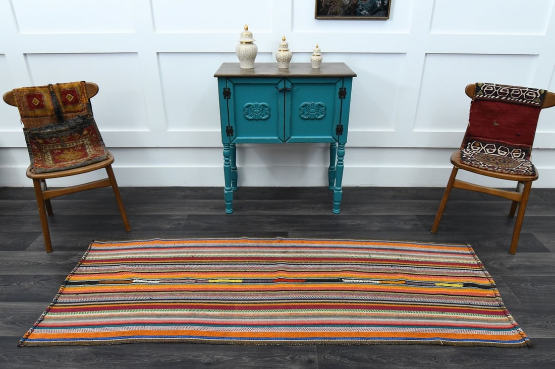 2.5x7.1 ft, TURKISH KILIM Runner - 3