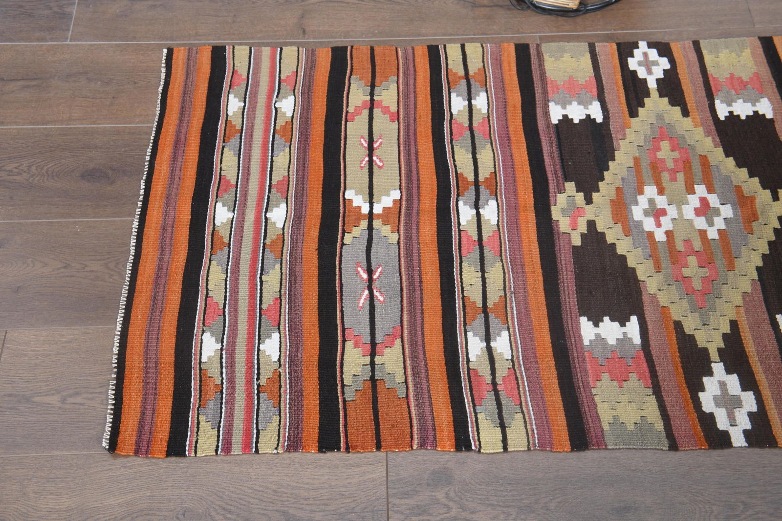 2'5x13'4 ft, COLORFUL KILIM RUNNER - 18