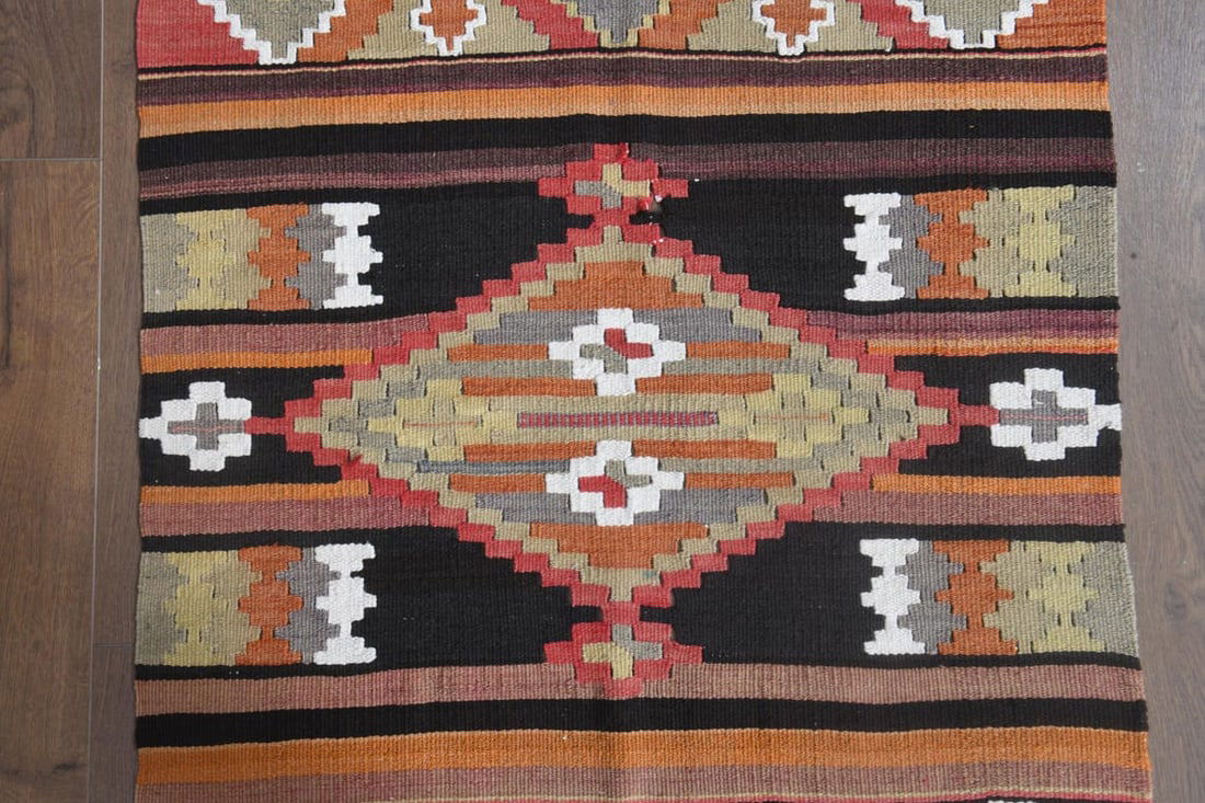 2'5x13'4 ft, COLORFUL KILIM RUNNER - 7