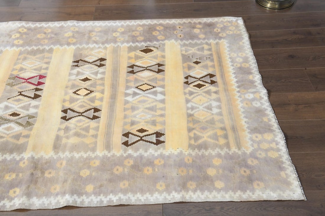 4'5x6'4 ft, COLORFUL, Vintage Turkish Rug - 7