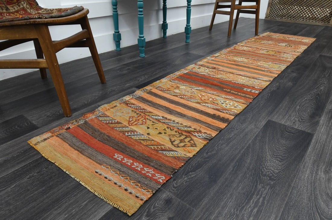 2x10.1 ft, TURKISH KILIM Runner - 2