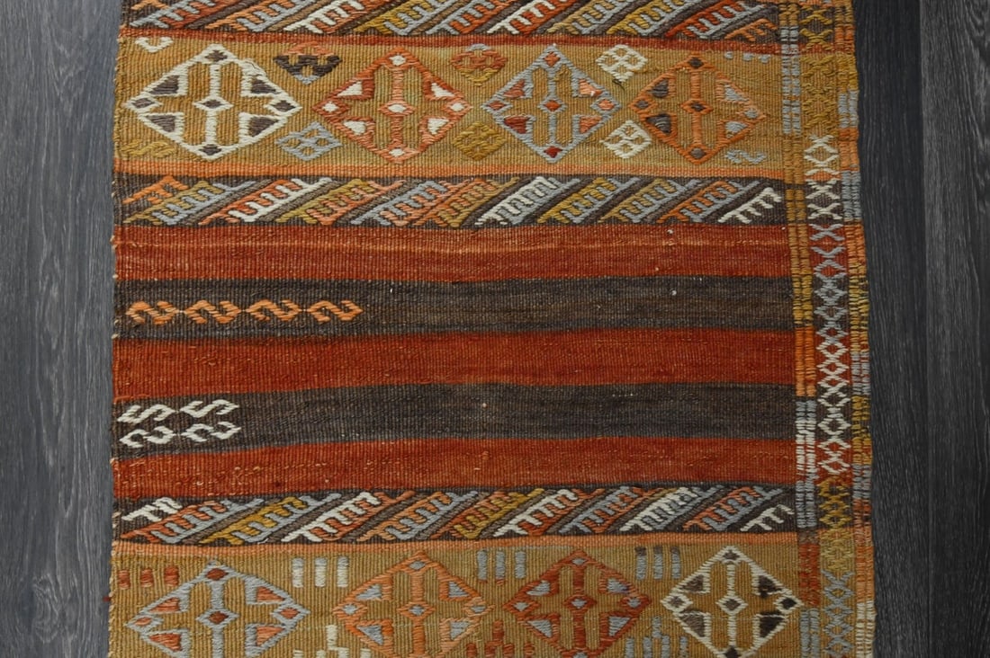 2x10.1 ft, TURKISH KILIM Runner - 6