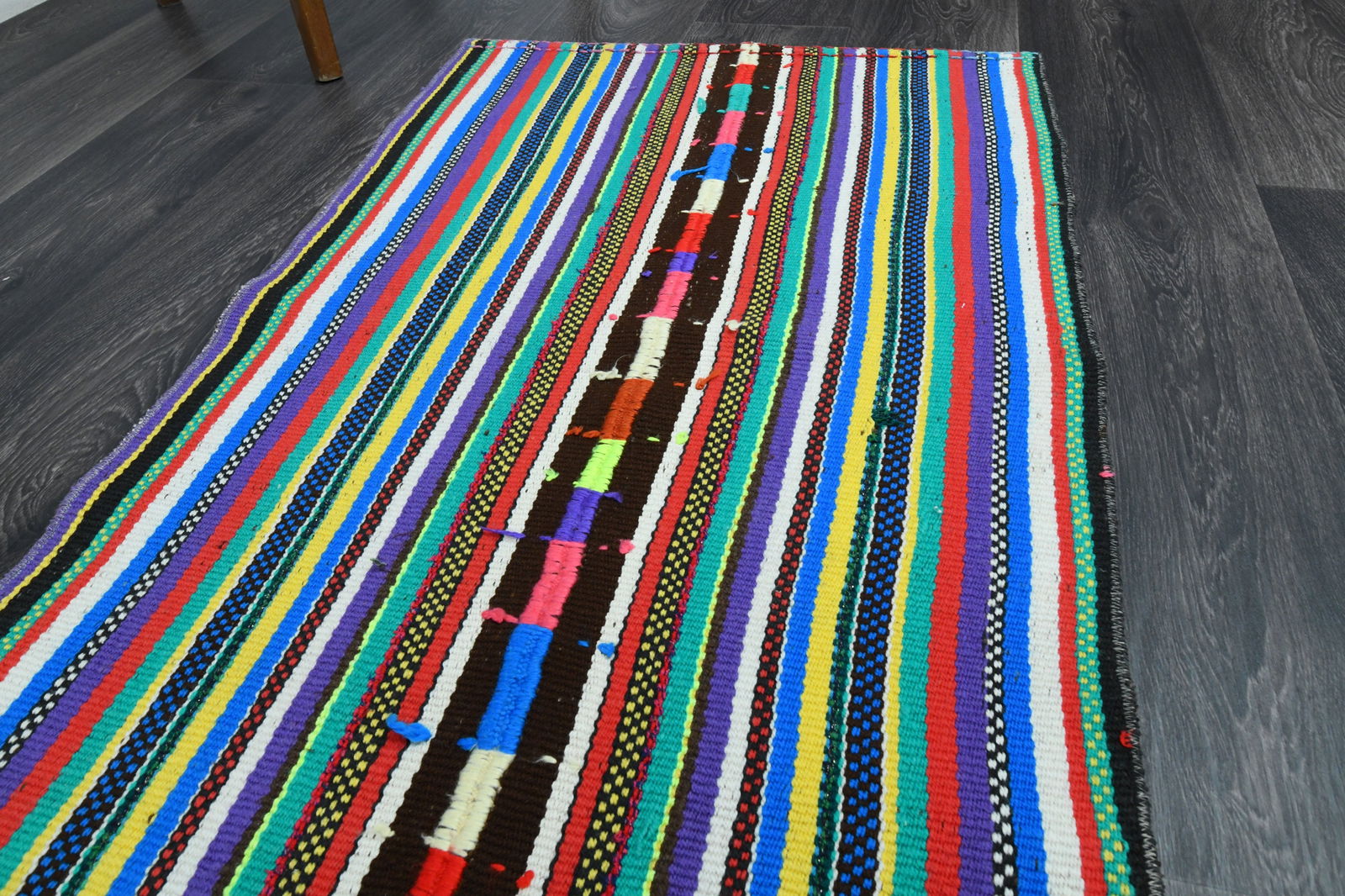 2.3x6.8 ft, TURKISH KILIM Runner - 10