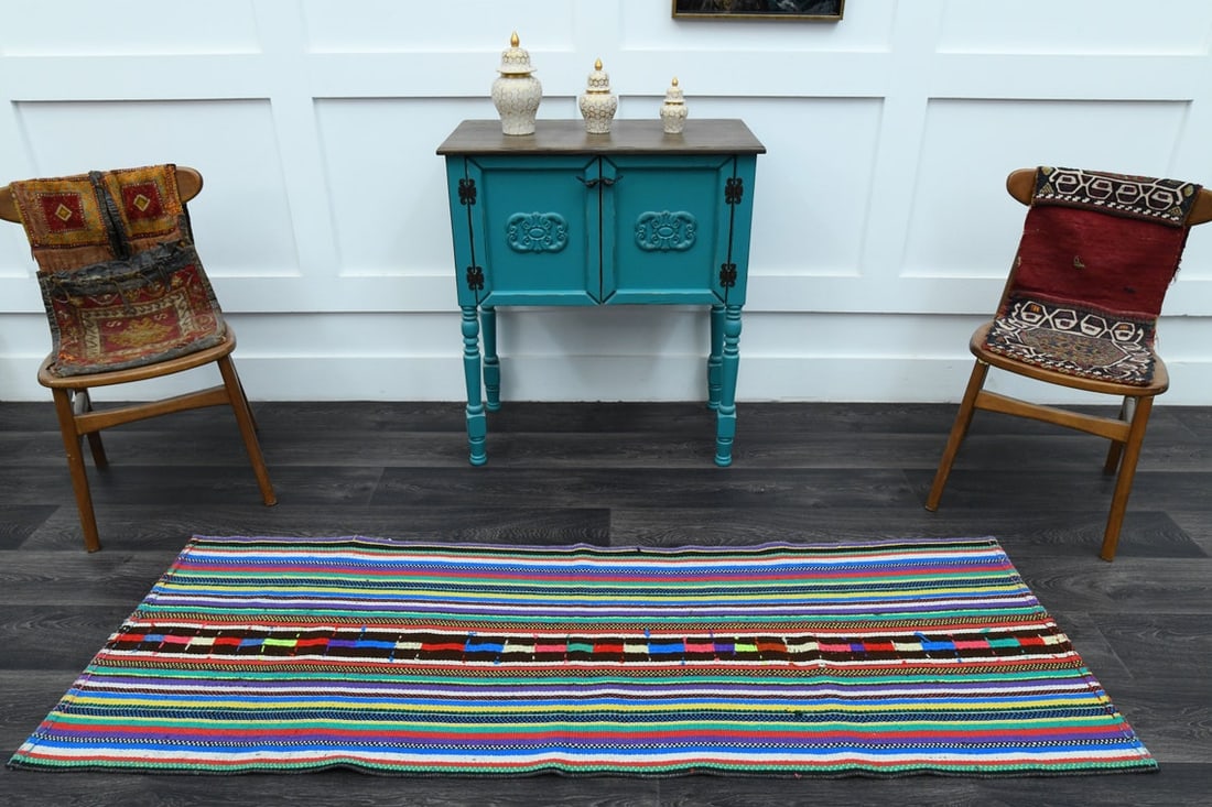 2.3x6.8 ft, TURKISH KILIM Runner - 3