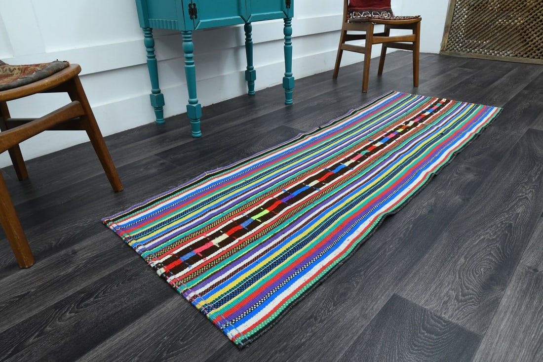 2.3x6.8 ft, TURKISH KILIM Runner - 4