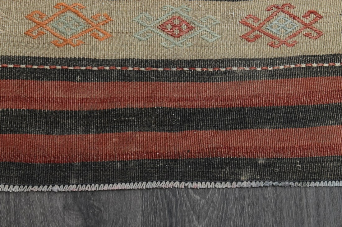 2.5x11.2 ft, FLATWEAVE KILIM RUNNER - 8