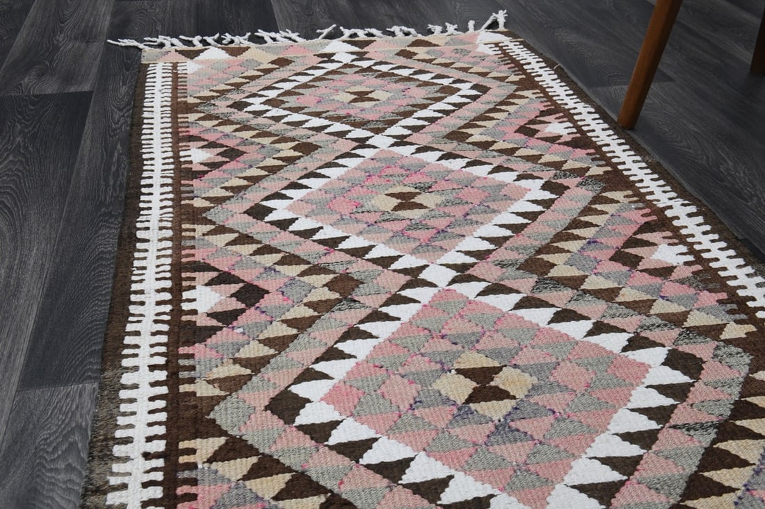 2.9x12.1 ft, TURKISH KILIM Runner - 4
