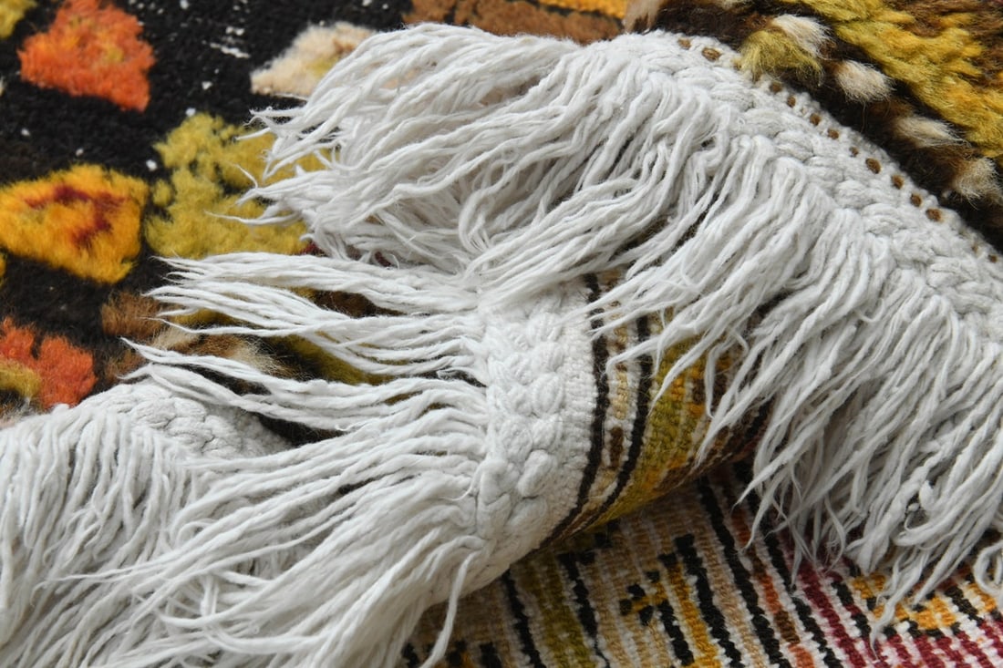 4'2x10'8 ft, COLORFUL KILIM RUNNER: Title: 4'2x10'8 ft, COLORFUL KILIM RUNNER Origin: Turkey Date/Period: 1960 - 1970 Materials: Wool and Cotton Size: Width: 4.2 feet; Length: 10.8 feet Description: This Turkish one-of-a-kind Vintage Fl