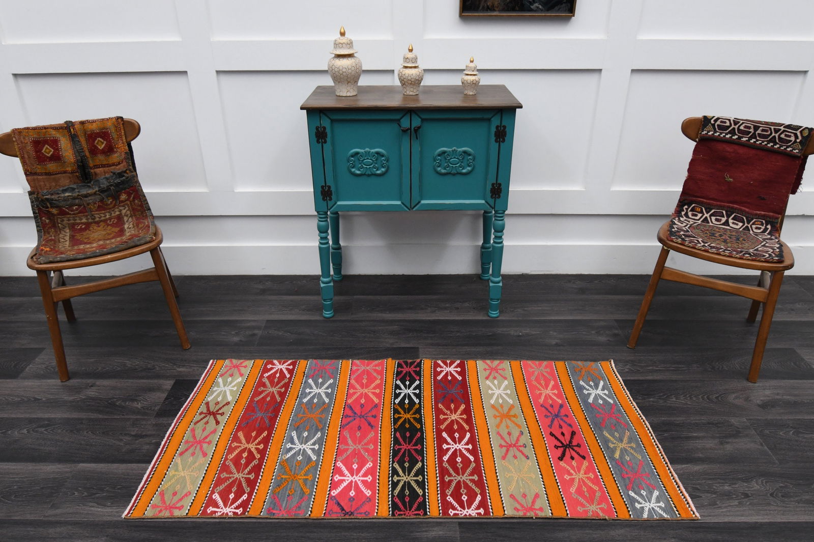 2.3x5.1 ft, SMALL KILIM RUNNER - 11