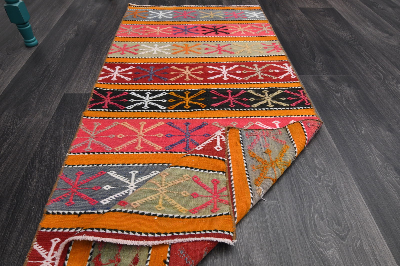 2.3x5.1 ft, SMALL KILIM RUNNER - 17