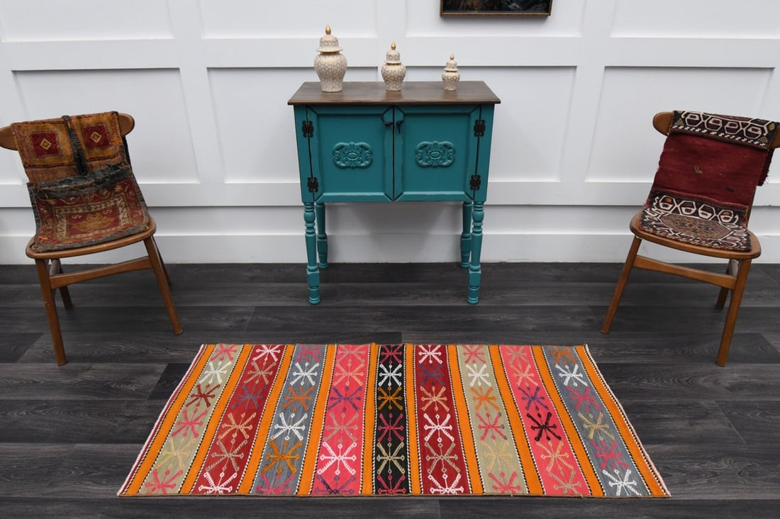 2.3x5.1 ft, SMALL KILIM RUNNER - 3