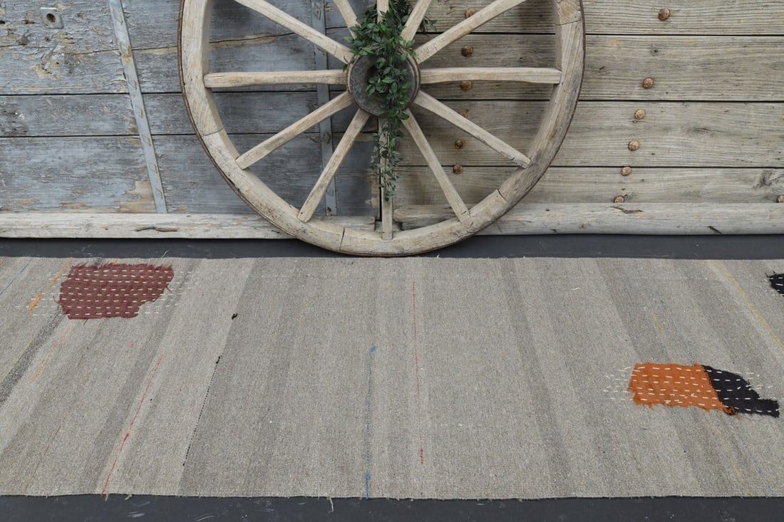 2.8x10.9 TURKISH BEIGE Runner Rug - 9