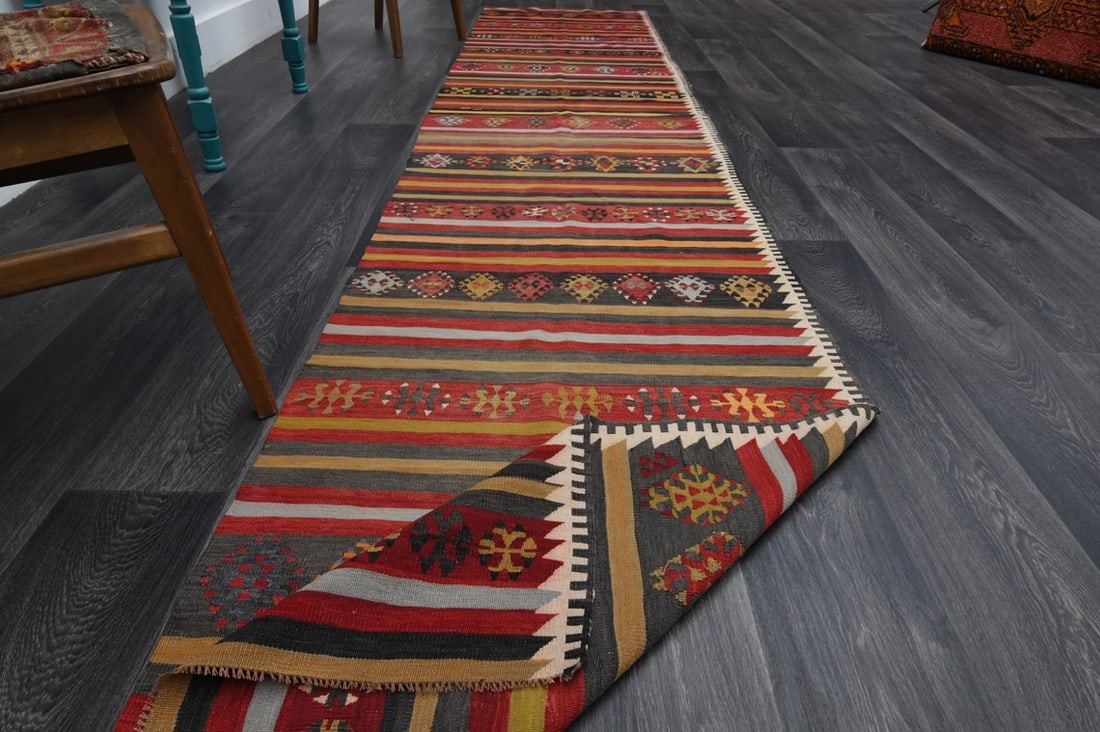 2.8x13.6 ft, TURKISH Rug Runner - 9