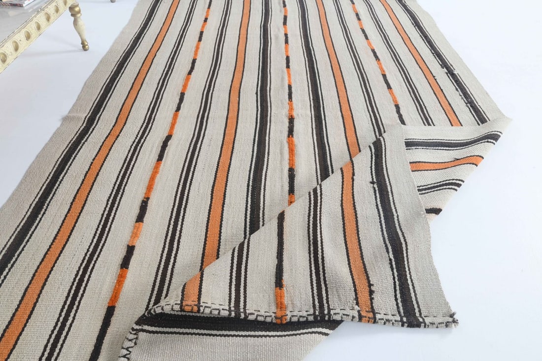 4.8x7.3 ft, TURKISH KILIM Rug - 9