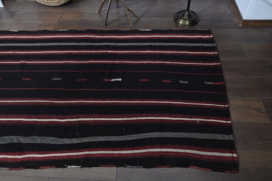 4'3x11 ft, KILIM STRIPED RUNNER - 5