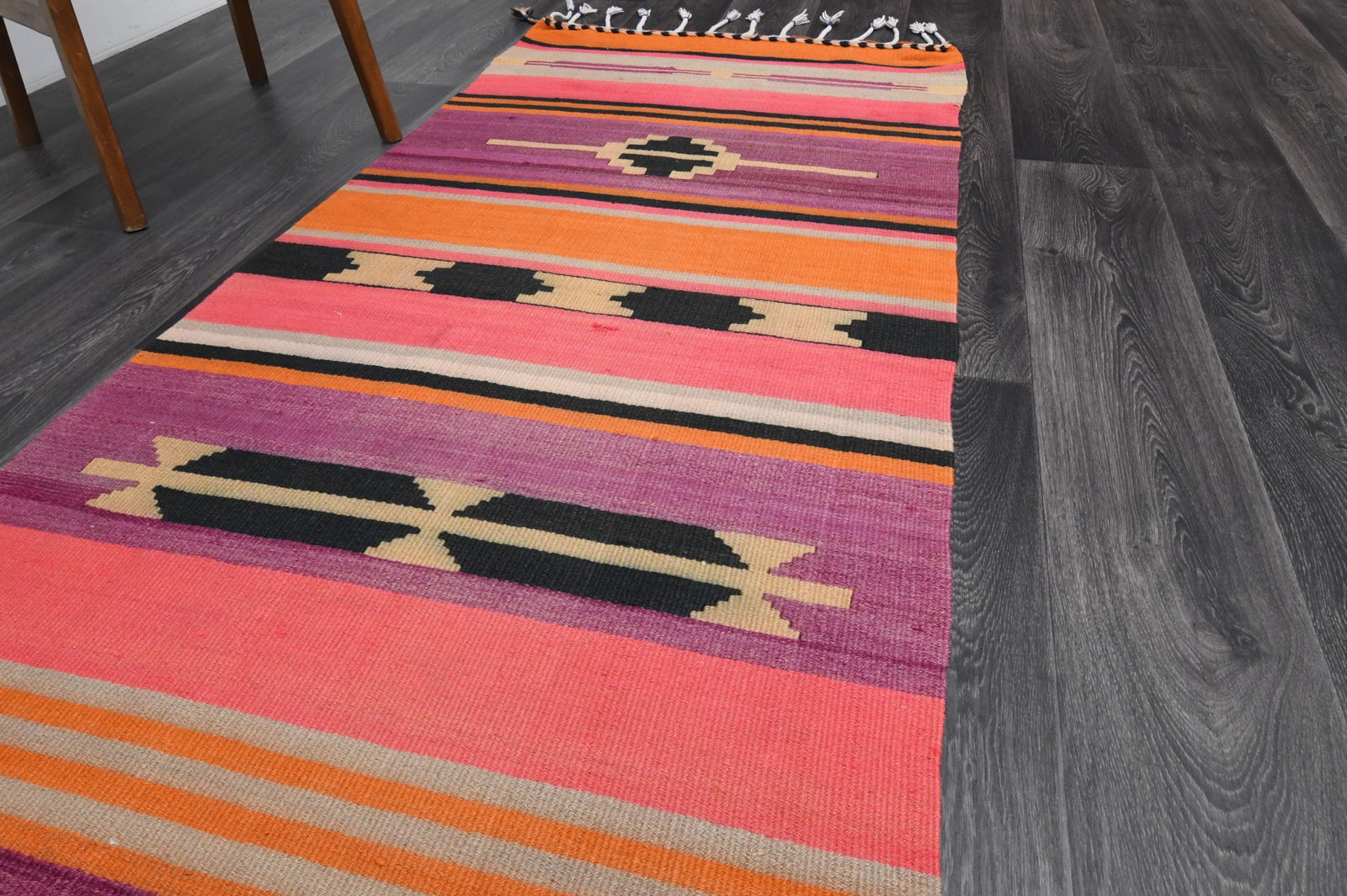 3x9.1 ft, TURKISH KILIM Runner - 12