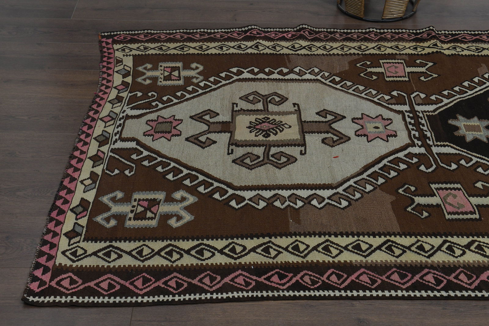4'6x14'5 ft, BROWN BEIGE RUG - 15