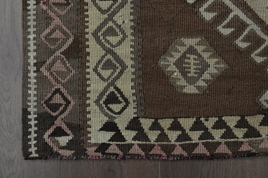 4'6x14'5 ft, BROWN BEIGE RUG - 4