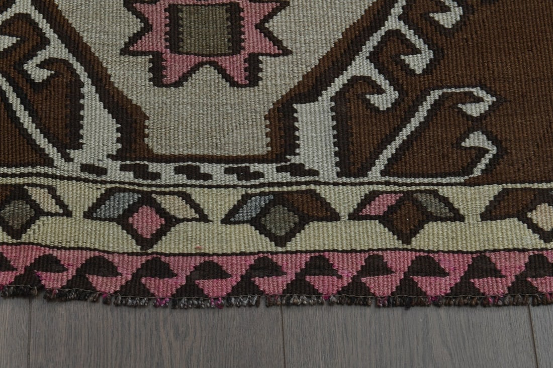 4'6x14'5 ft, BROWN BEIGE RUG - 7