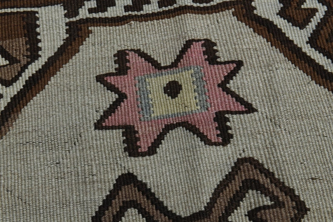 4'6x14'5 ft, BROWN BEIGE RUG - 8